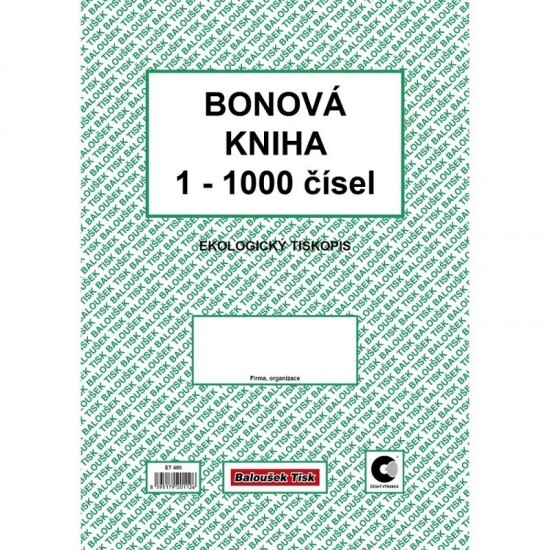 Baloušek Bonová kniha A4 - ET400