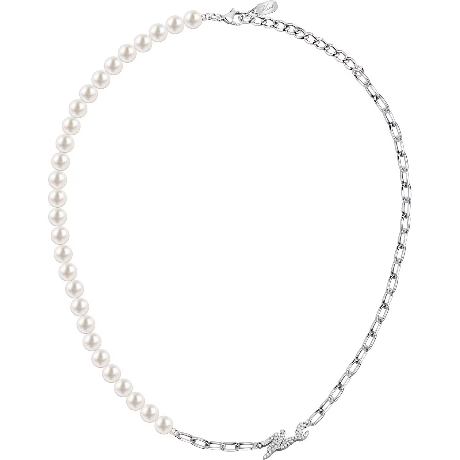 Karl Lagerfeld Elegantní náhrdelník se syntetickými perlami Pearl KLAYR03