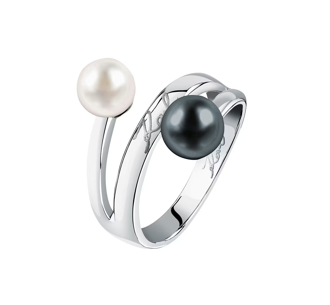 Karl Lagerfeld Elegantní prsten se syntetickými perlami Pearl KLAYR25 54 mm