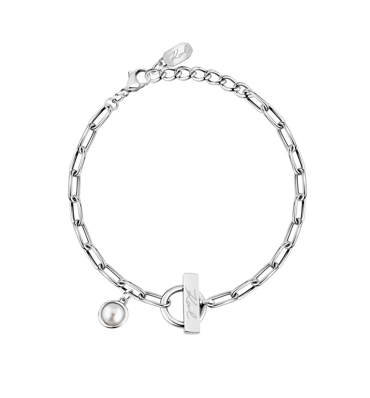 Karl Lagerfeld Stylový ocelový náramek pro ženy Pearl KLAYR06