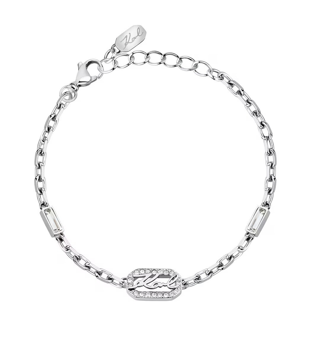 Karl Lagerfeld Elegantní ocelový náramek pro ženy Crystals KLAYC34