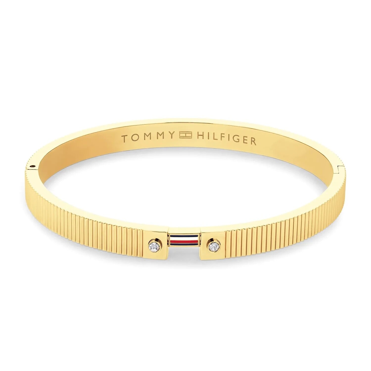 Tommy Hilfiger Luxusní pevný náramek s krystaly Stripes 2781048