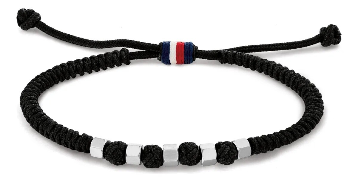 Tommy Hilfiger Černý šňurkový náramek 2790681
