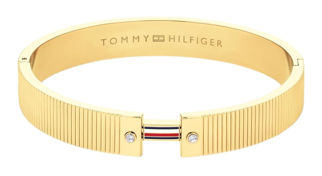Tommy Hilfiger Okouzlující pevný náramek s krystaly Stripes 2781046