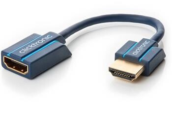 ClickTronic HQ OFC prodlužka HDMI High Speed s Ethernetem, zlacené kon., 3D, 10cm