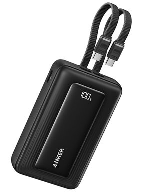 Powerbanka Anker Zolo 20000mAh, 45W s kabelem 2xUSB-C černá