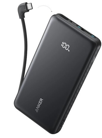 Powerbanka Anker Zolo 10000mAh, 22,5W s kabelem USB-C černá