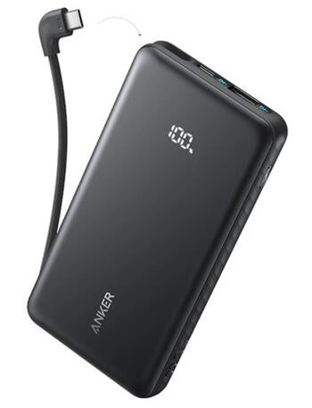 Powerbanka Anker Zolo 20000mAh, 22,5W s kabelem USB-C černá