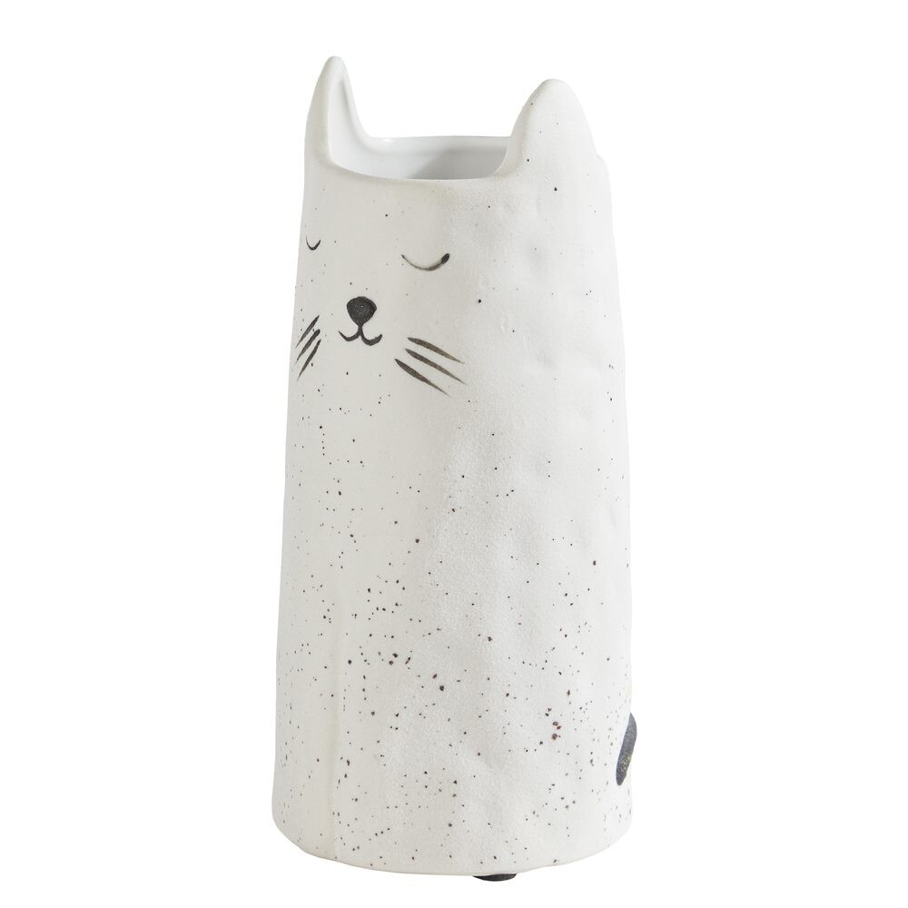 GATO Váza kočka 20 cm - bílá
