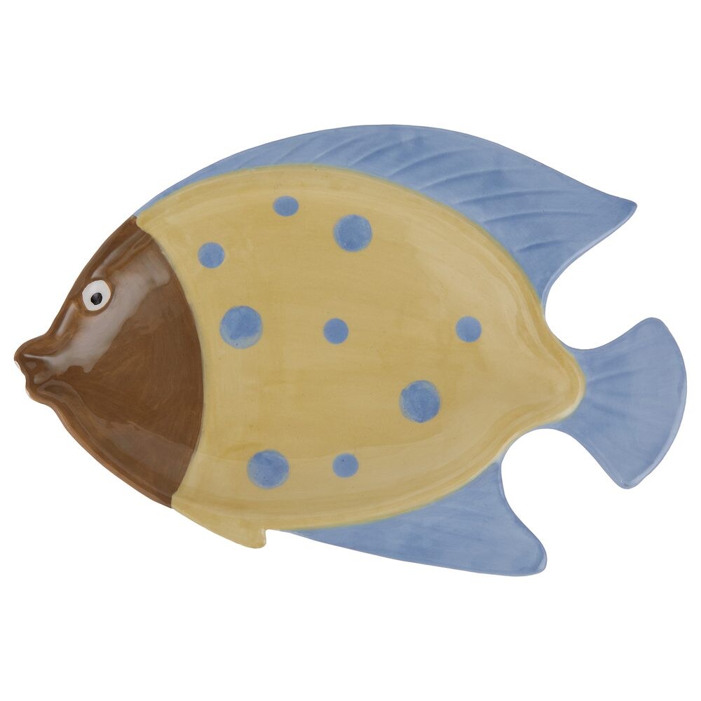TAVERNA Talíř ryba 18 cm - žlutá