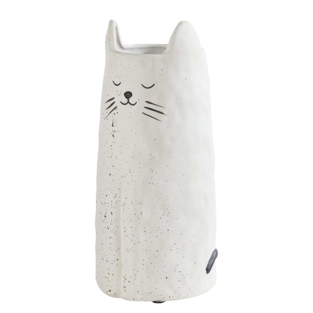 GATO Váza kočka 26 cm - bílá