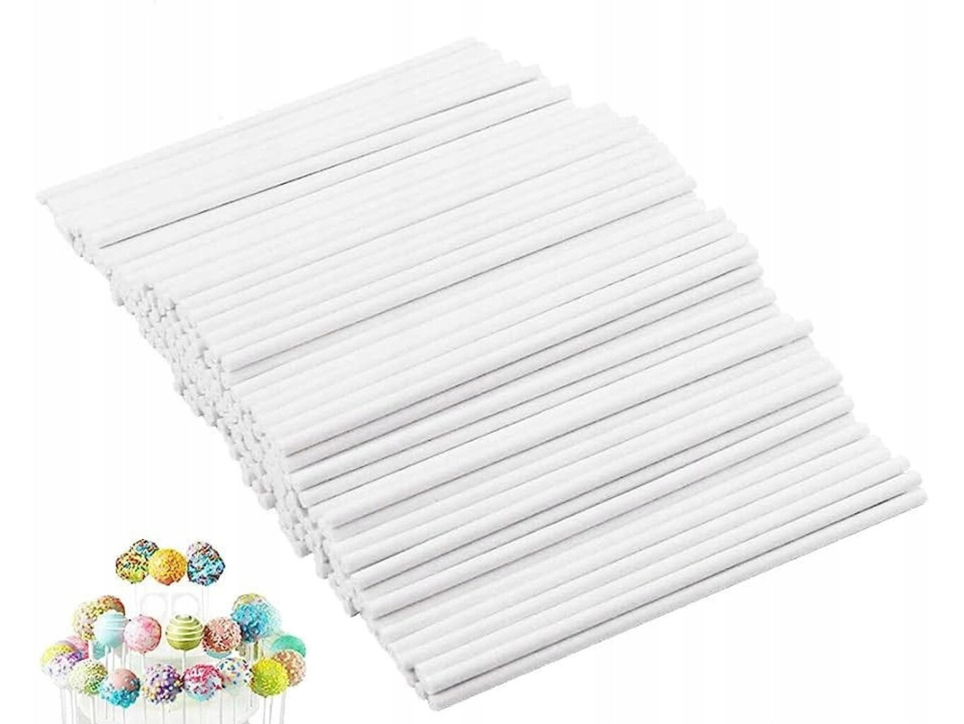Papírové tyčinky na lízátka 10 cm 100 ks