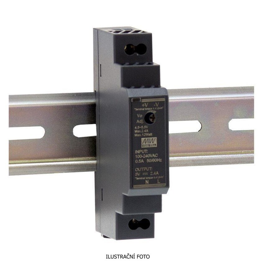 MEAN WELL HDR-15-24 zdroj 15W 230V/24V DC trafo na DIN lištu /93033/