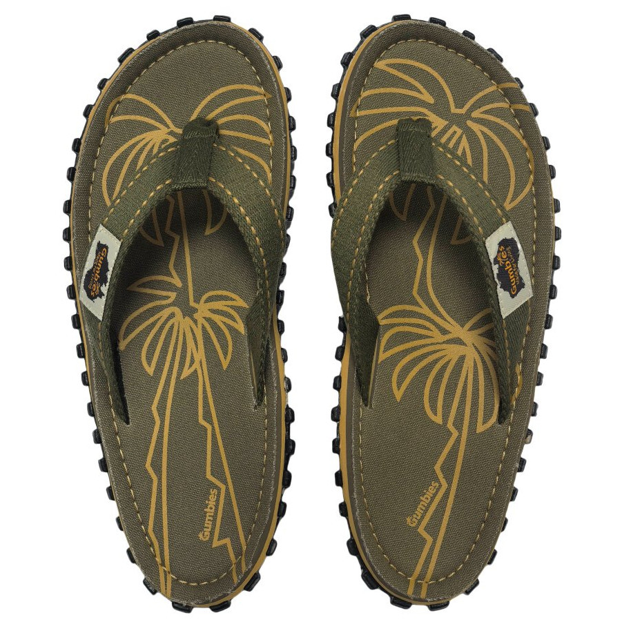 Pánské žabky Gumbies Palm Leaf Khaki Velikost bot (EU): 41 / Barva: khaki