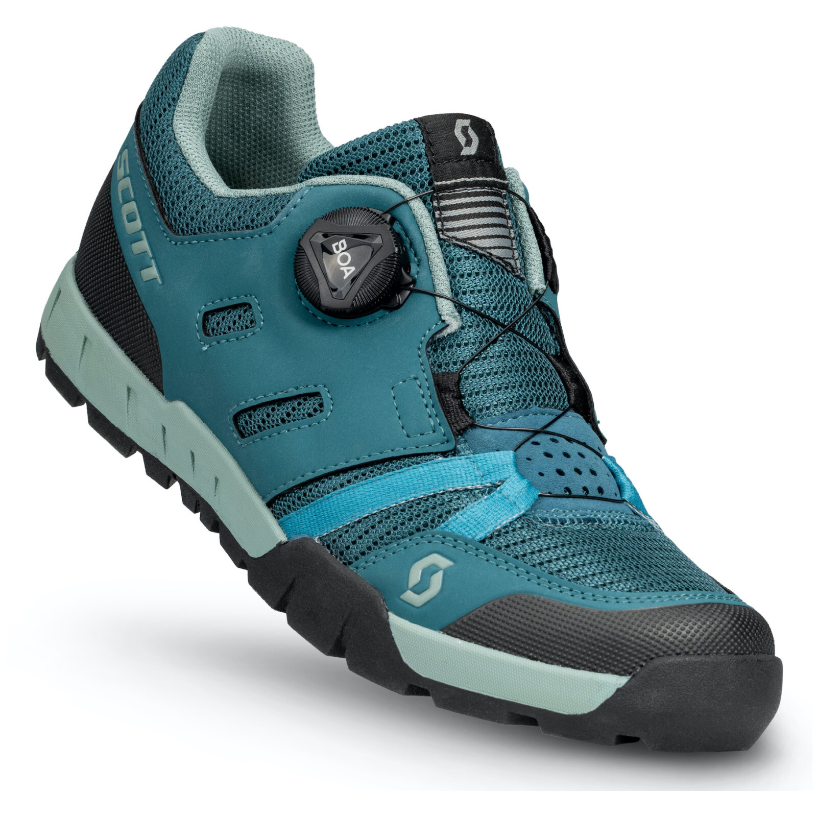 Dámské cyklistické tretry Scott W's Sport Crus-r Flat Boa Velikost bot (EU): 38 / Barva: modrá/zelená