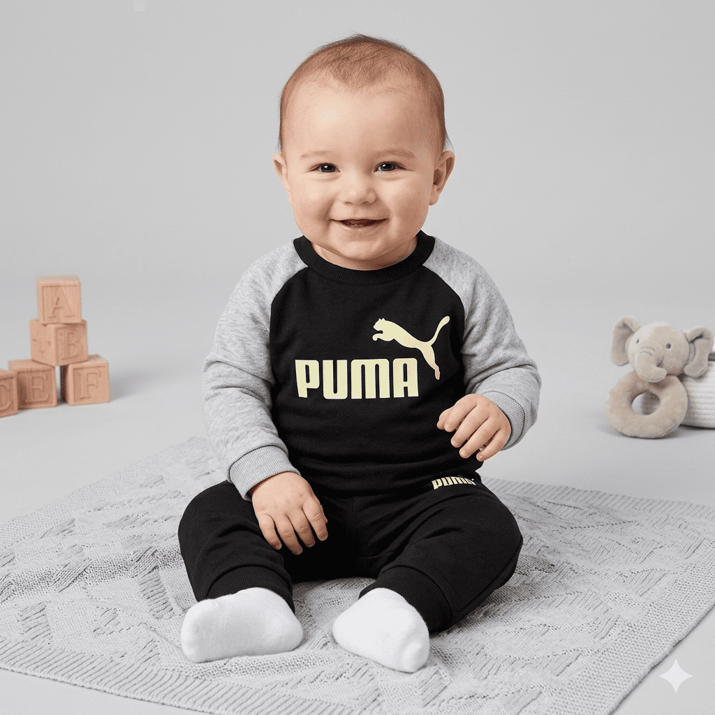PUMA MINICATS ESS Raglan Crew Set FL INF 104