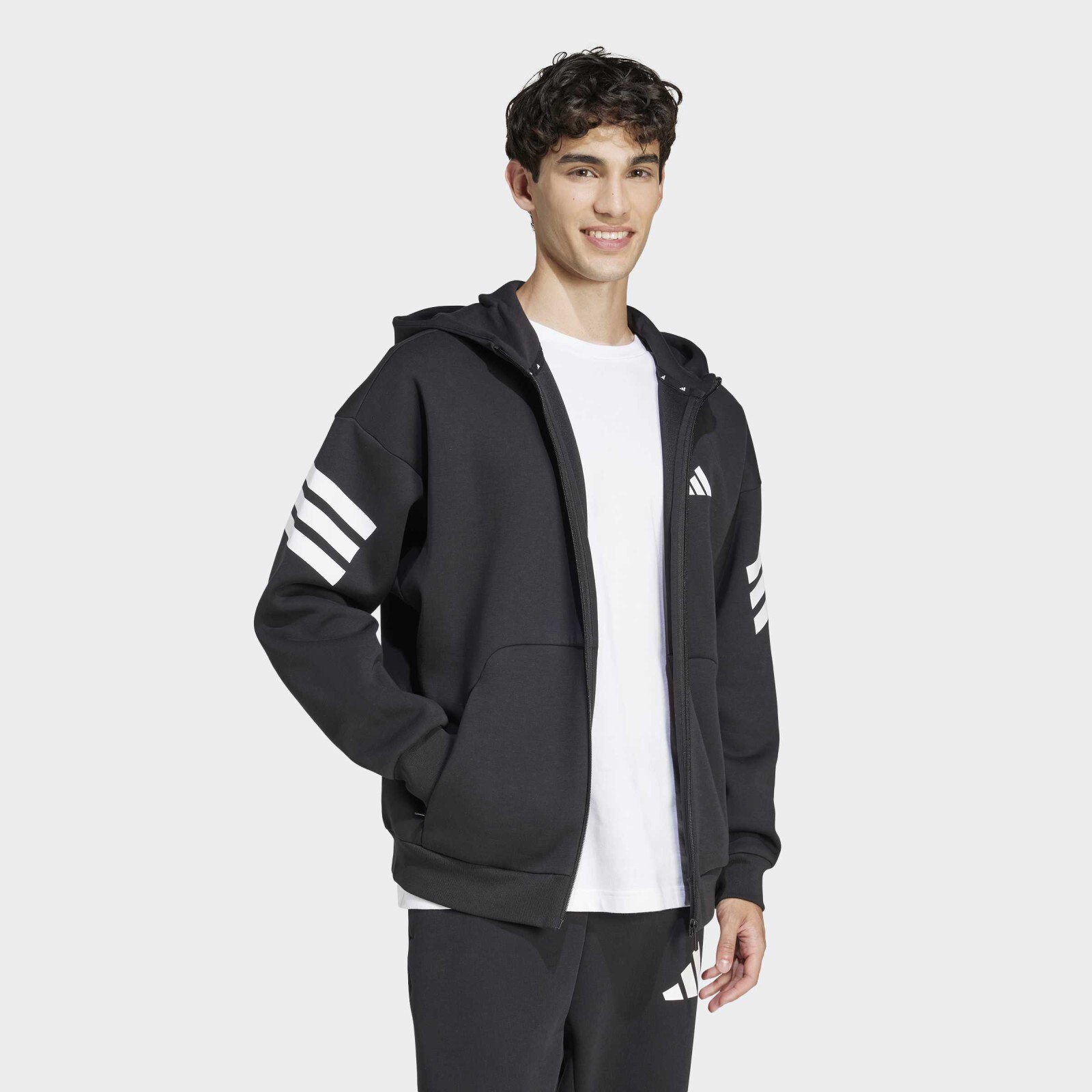 adidas M FI 3S FZ HOODED TRACK TOP 2XL