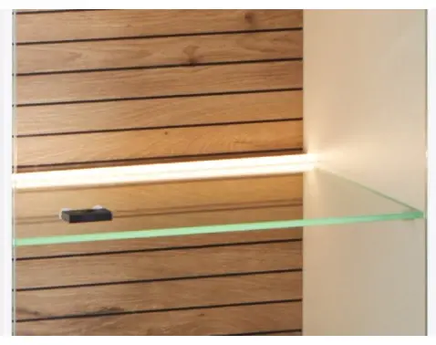 Lišta s LED světelným páskem (40 cm) barva světla teplá bílá