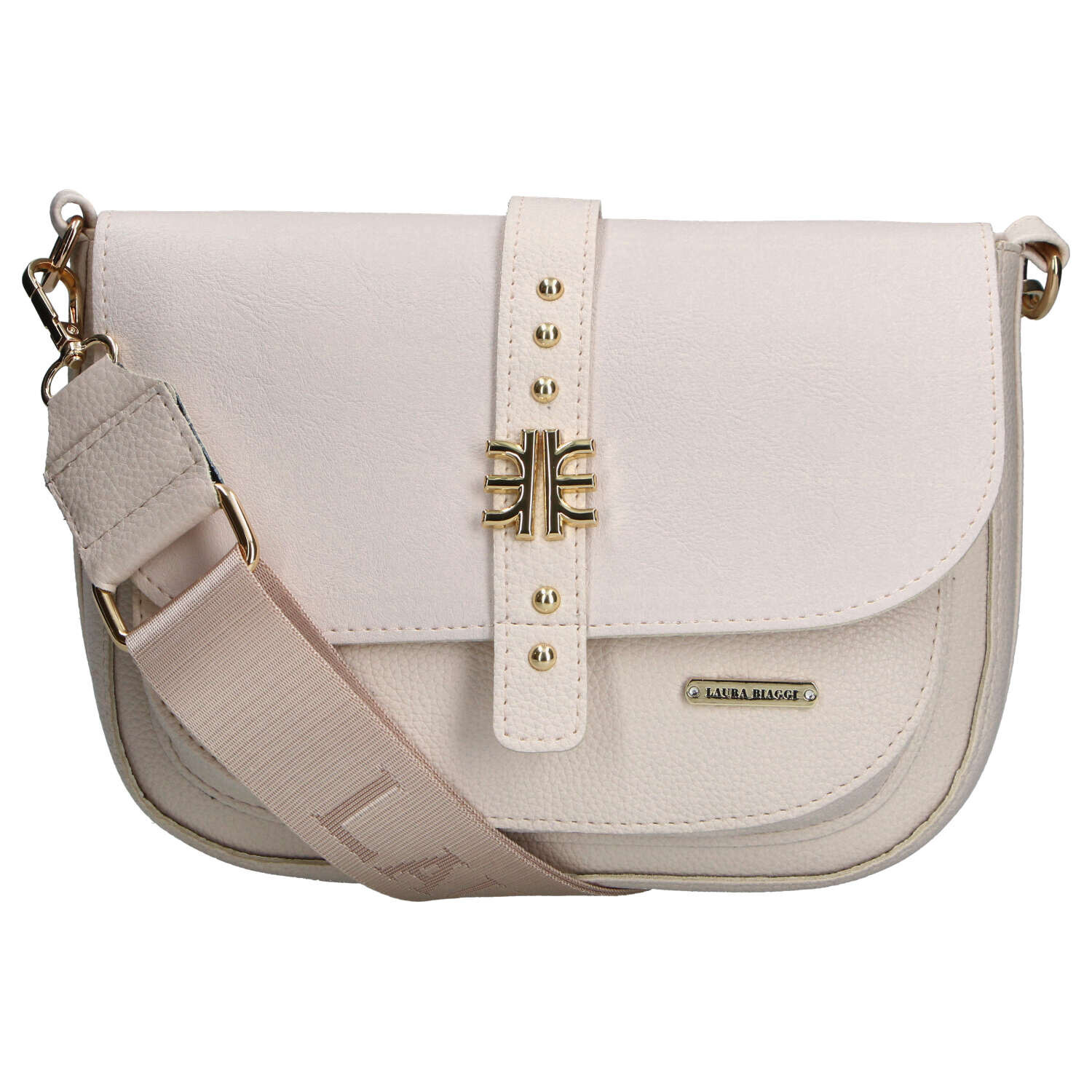 Moderní dámská koženková crossbody kabelka LB Lussia, béžová