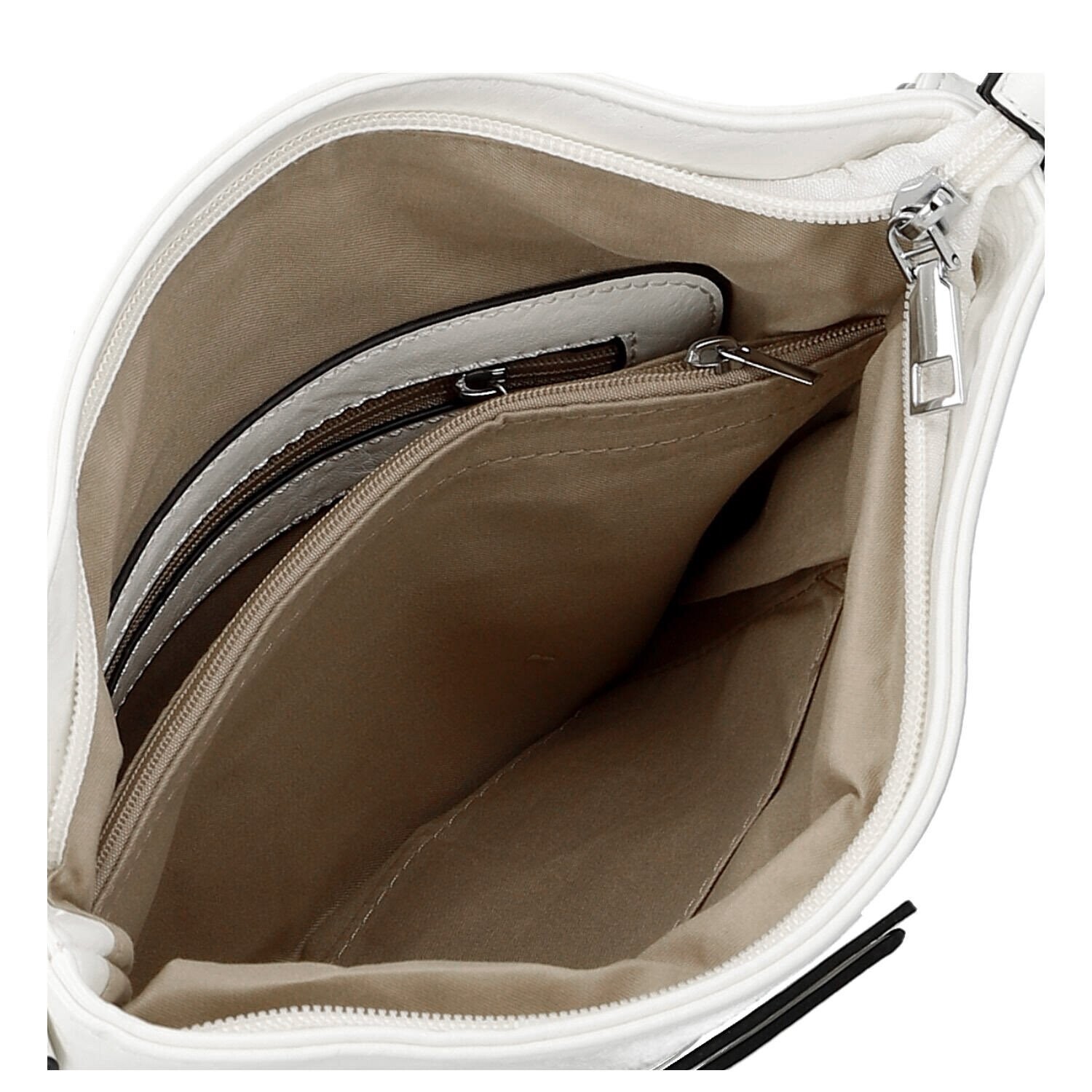 Trendy dámská koženková crossbody kabelka Bree, bílá