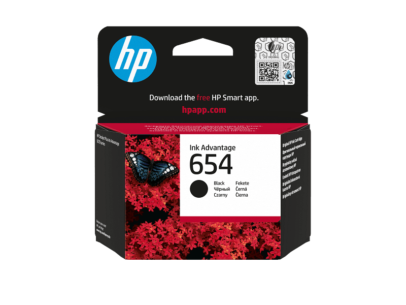 HP 654 7FP39UE černá (black) originální cartridge