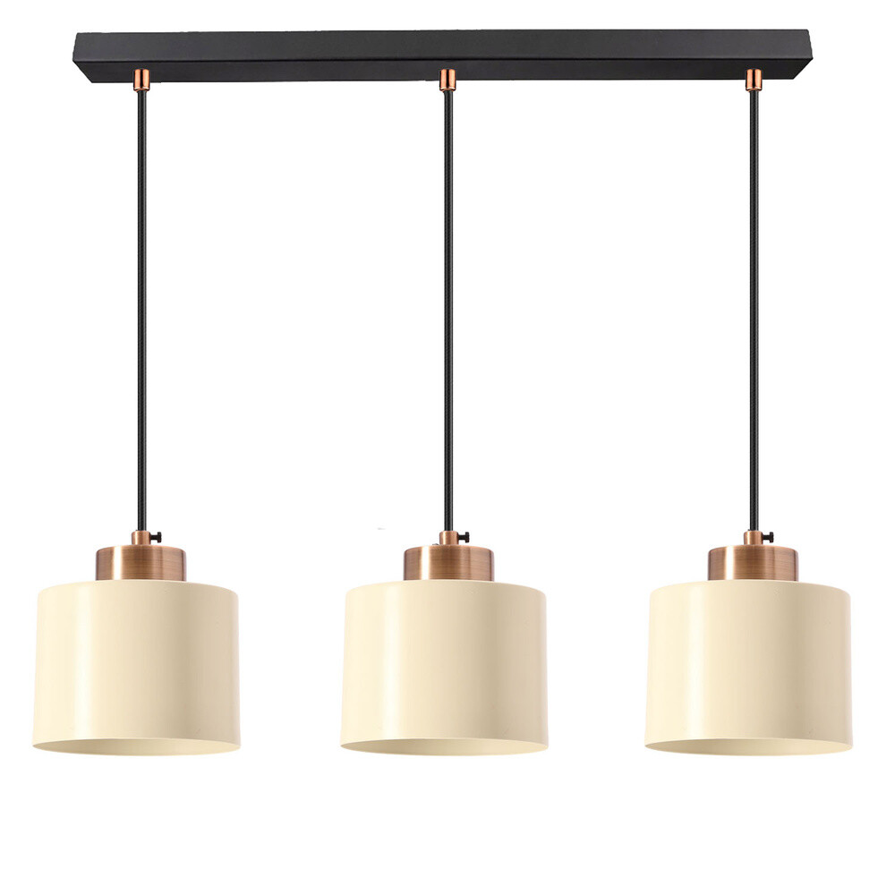 ALORA lampa wisząca czarny 3x60W E27 klosz biały