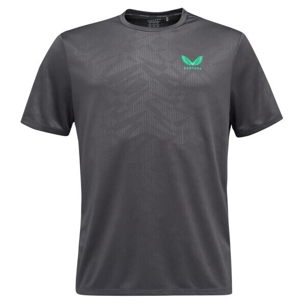 CASTORE AOP SS T-SHIRT Pánské sportovní triko, tmavě šedá, velikost