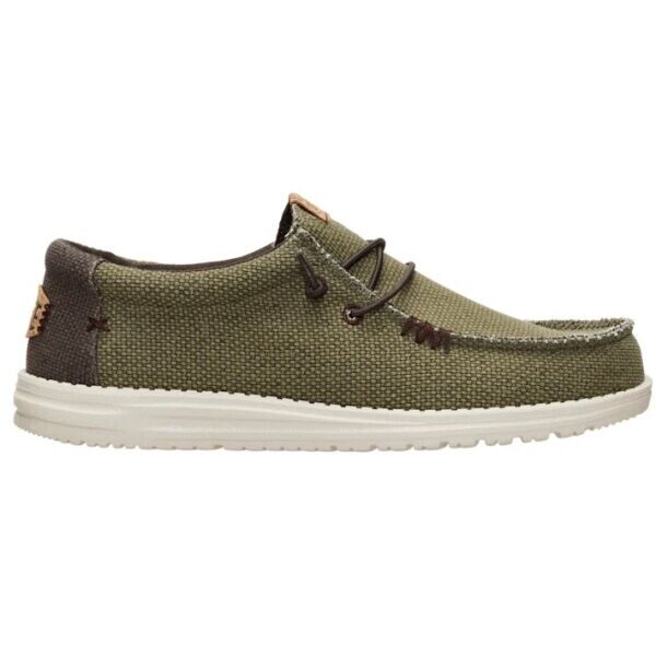 HEY DUDE WALLY BRAIDED Pánské slip-on boty, khaki, velikost