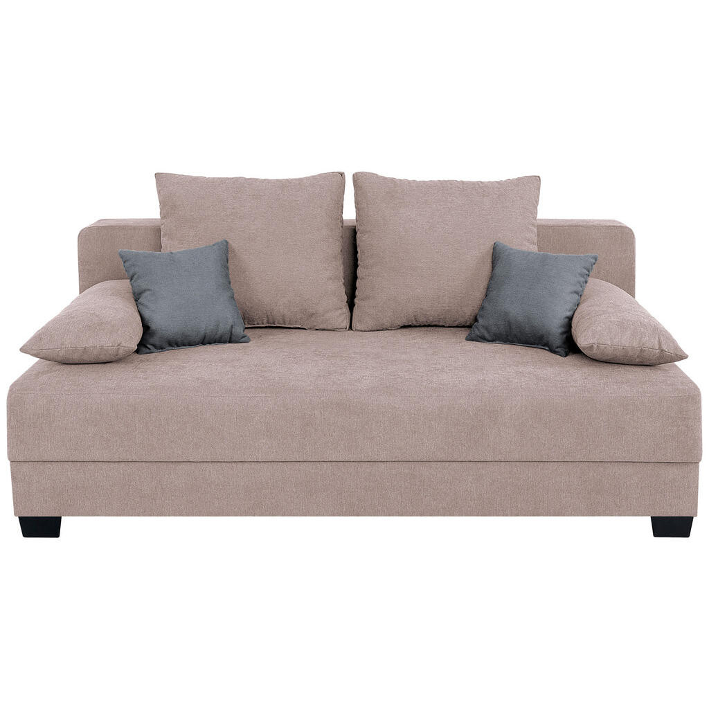 P & B ROZKLÁDACÍ POHOVKA, textil, kompozitní dřevo, růžová