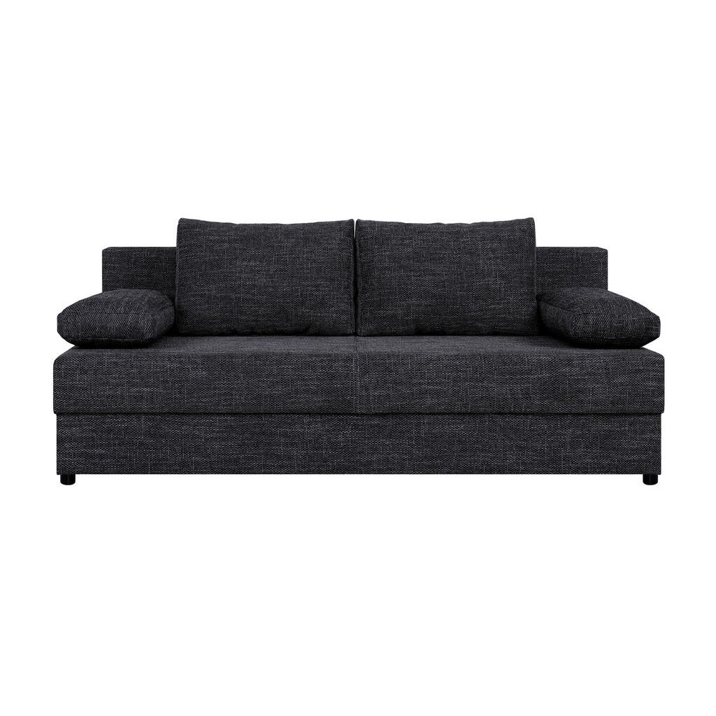 P & B ROZKLÁDACÍ POHOVKA, textil, kompozitní dřevo, černá