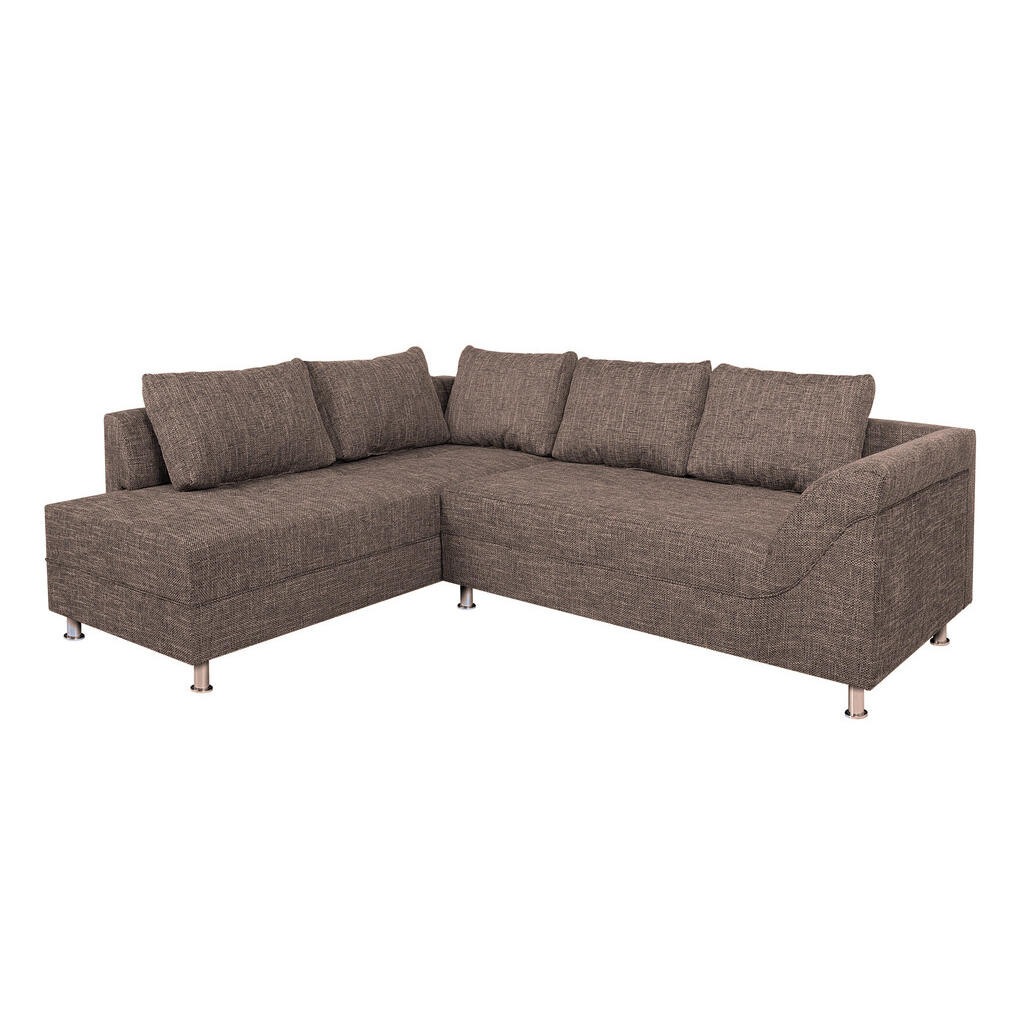 P & B ROHOVÁ SEDAČKA, textil, kompozitní dřevo, cappuccino