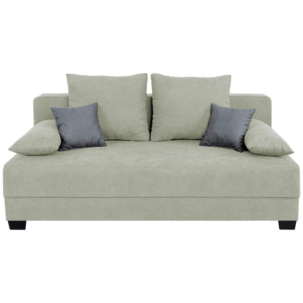 P & B ROZKLÁDACÍ POHOVKA, textil, kompozitní dřevo, béžová