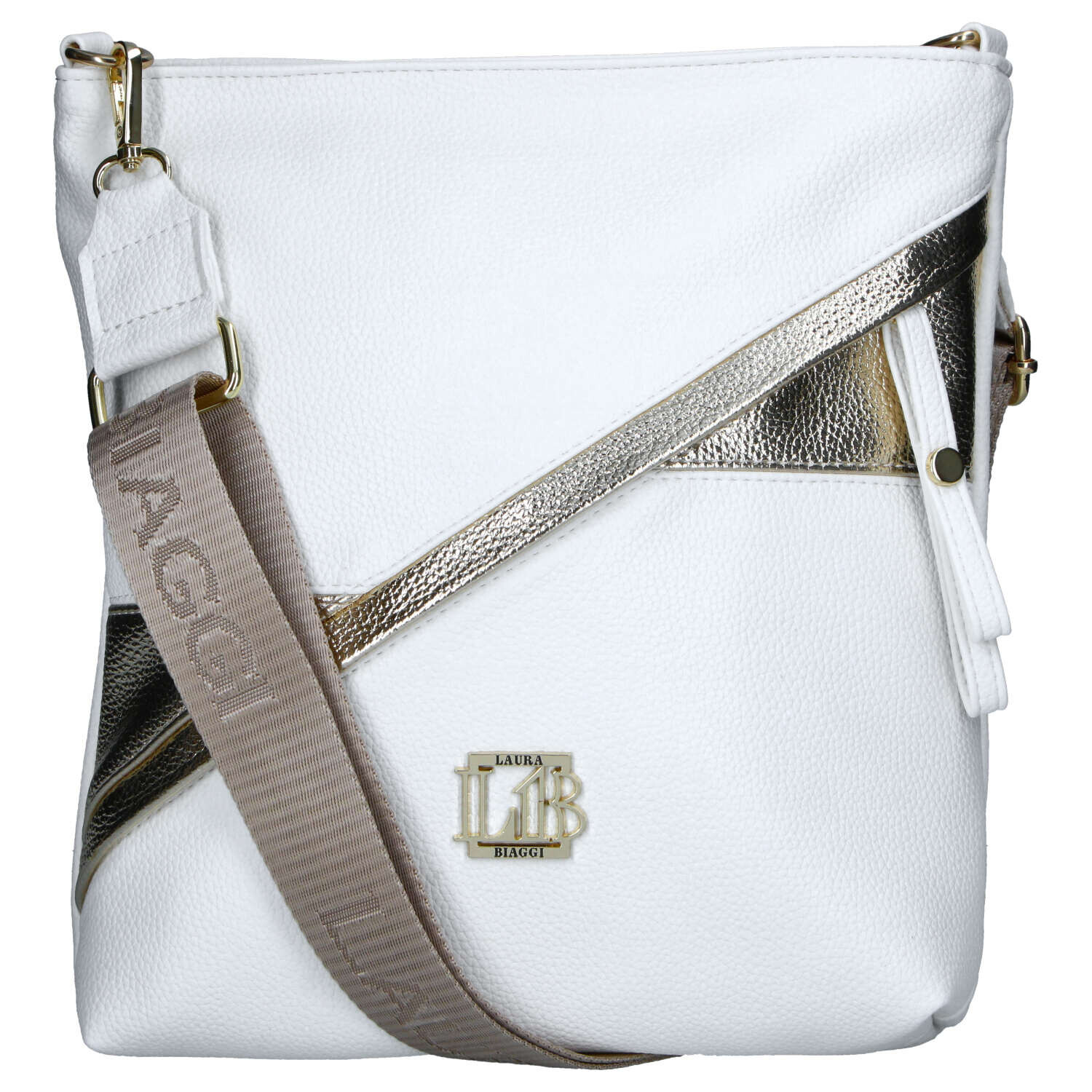 Dámská crossbody kabelka bílá - Laura Biaggi Sherica bílá