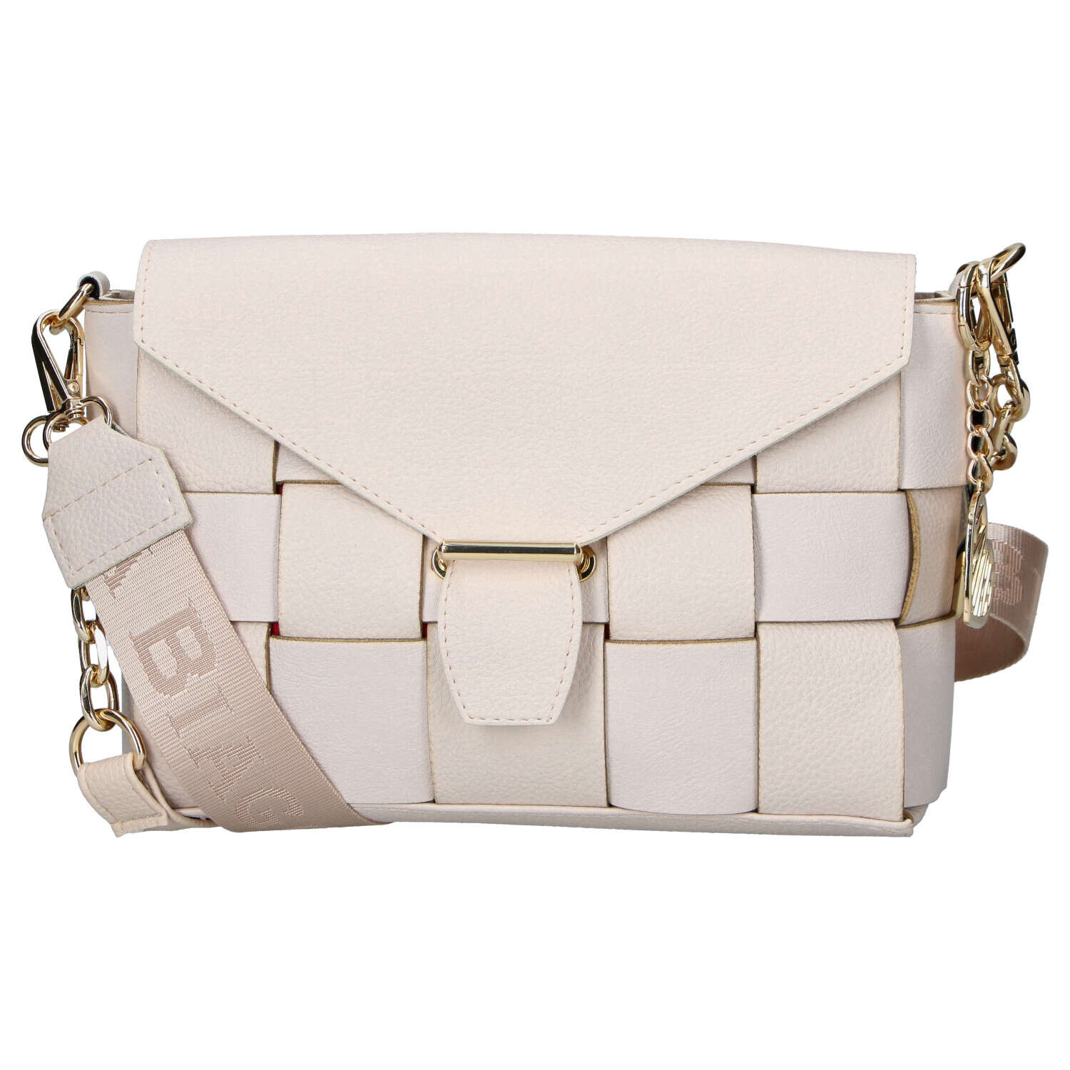 Dámská crossbody kabelka béžová - Laura Biaggi Saya béžová