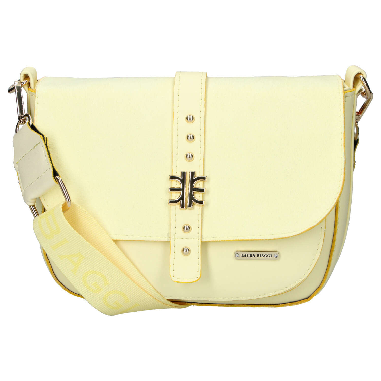 Dámská crossbody kabelka světle žlutá - Laura Biaggi Gana žlutá