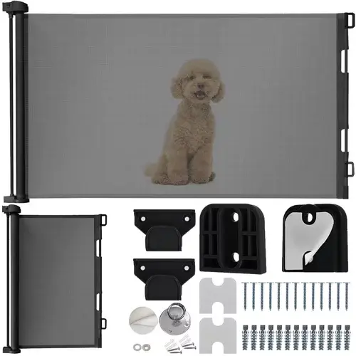 Výsuvná bezpečnostní roleta do dveří – šedá - 160 cm