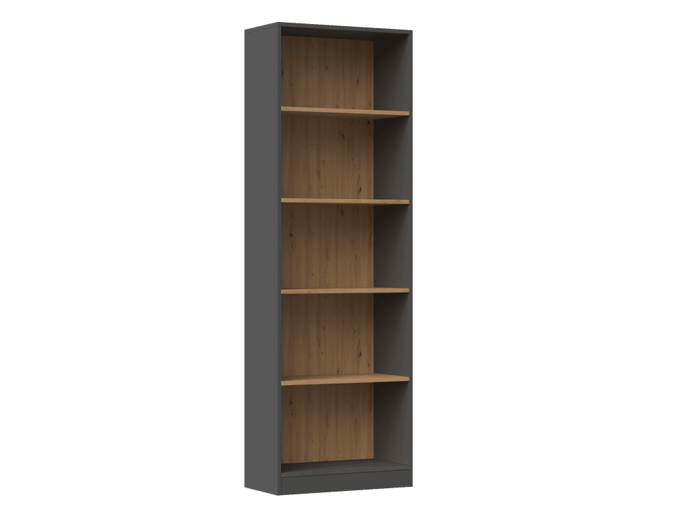 TPS Policový regál R60 cm - Antracit / Dub artisan