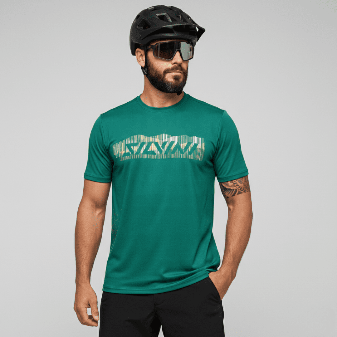 Pánský enduro dres silvini denno zelená/oranžová s