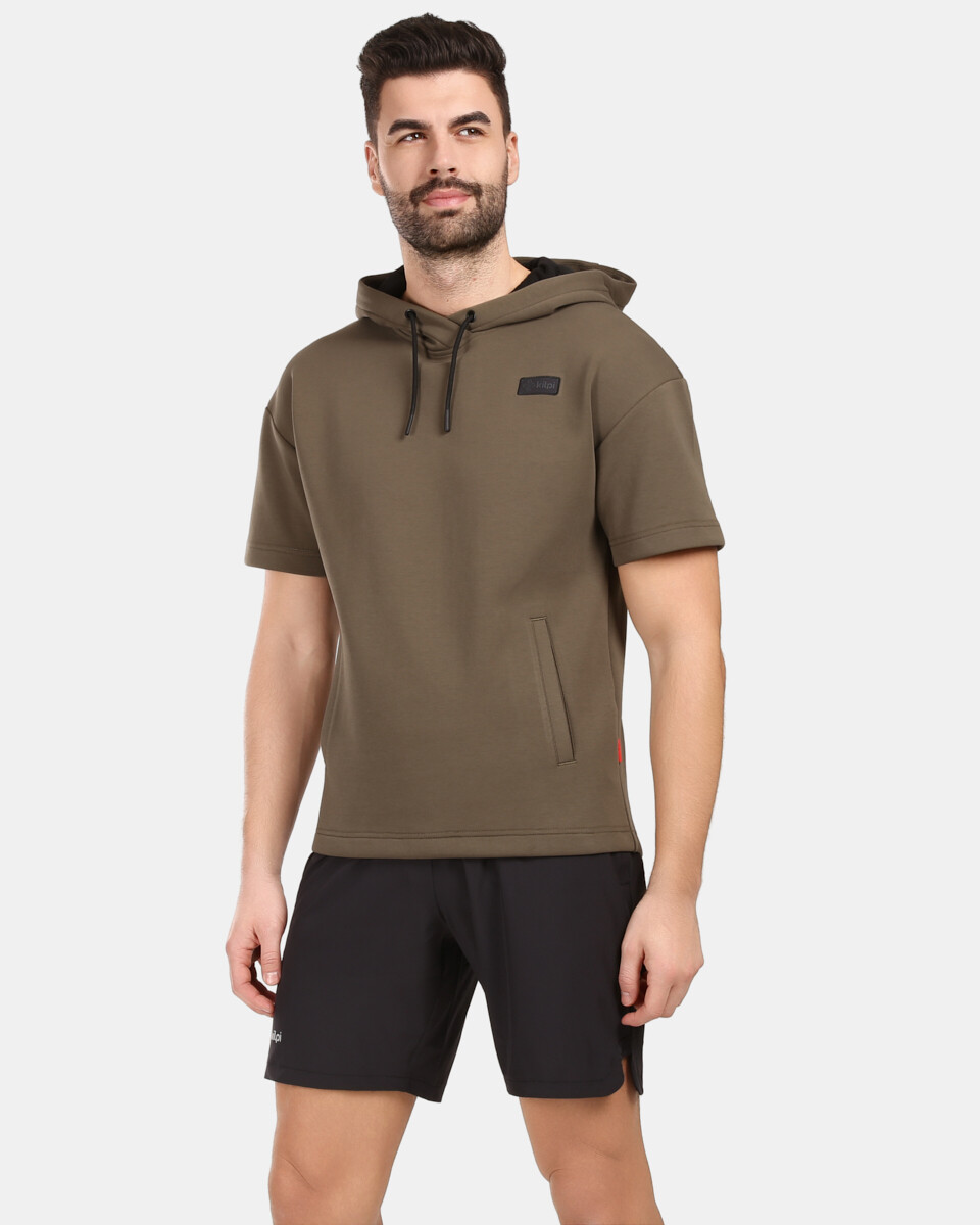 Pánská mikina s kapucí kilpi dian-m khaki s