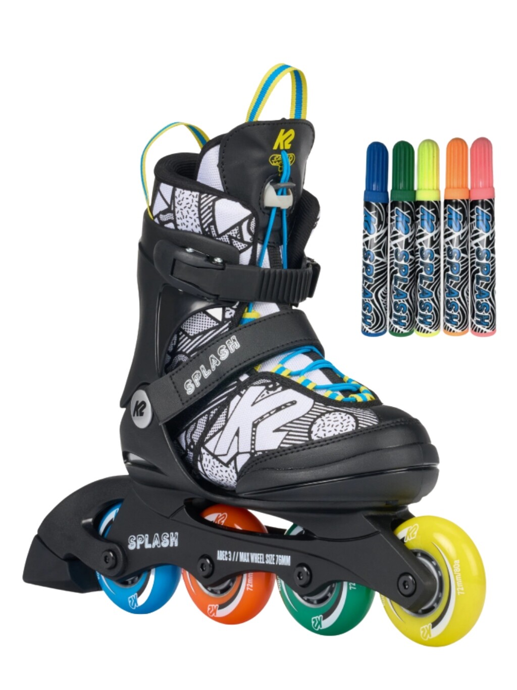Dětské inline brusle K2 SPLASH MULTI velikost: EU 35-40