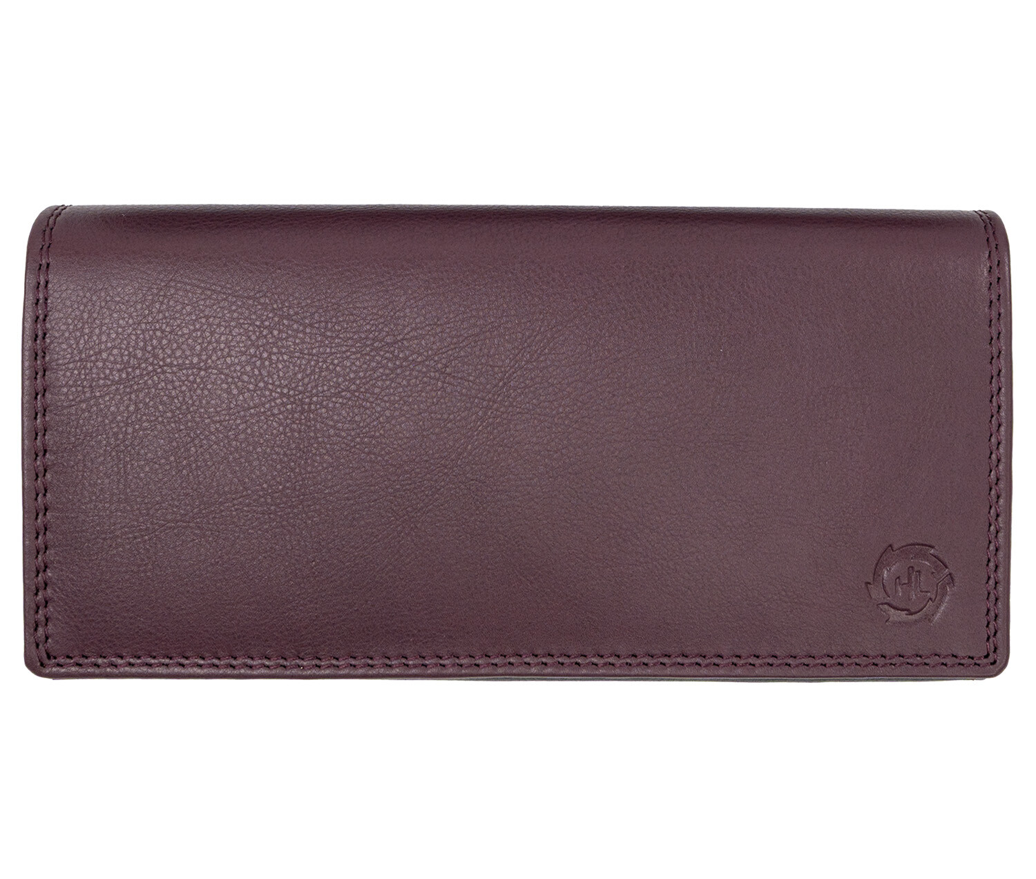 HL Dámská kožená peněženka z pravé kůže 20 x 10 cm - fialová