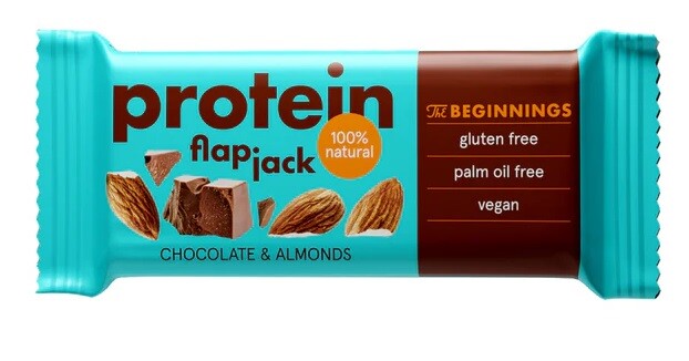 The Beginnings Flapjack proteinový čokoláda s mandlemi bezlepkový 60 g