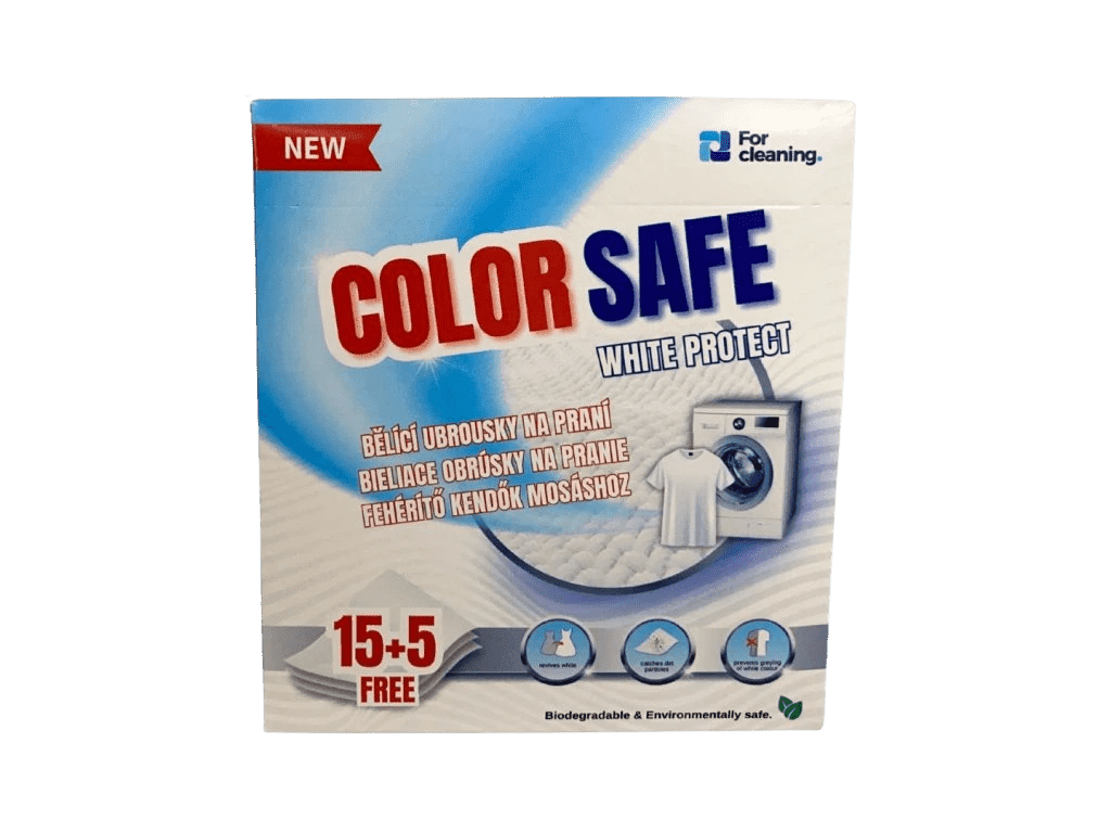 COLOR SAFE Bělicí ubrousky na praní White protect 20 ks