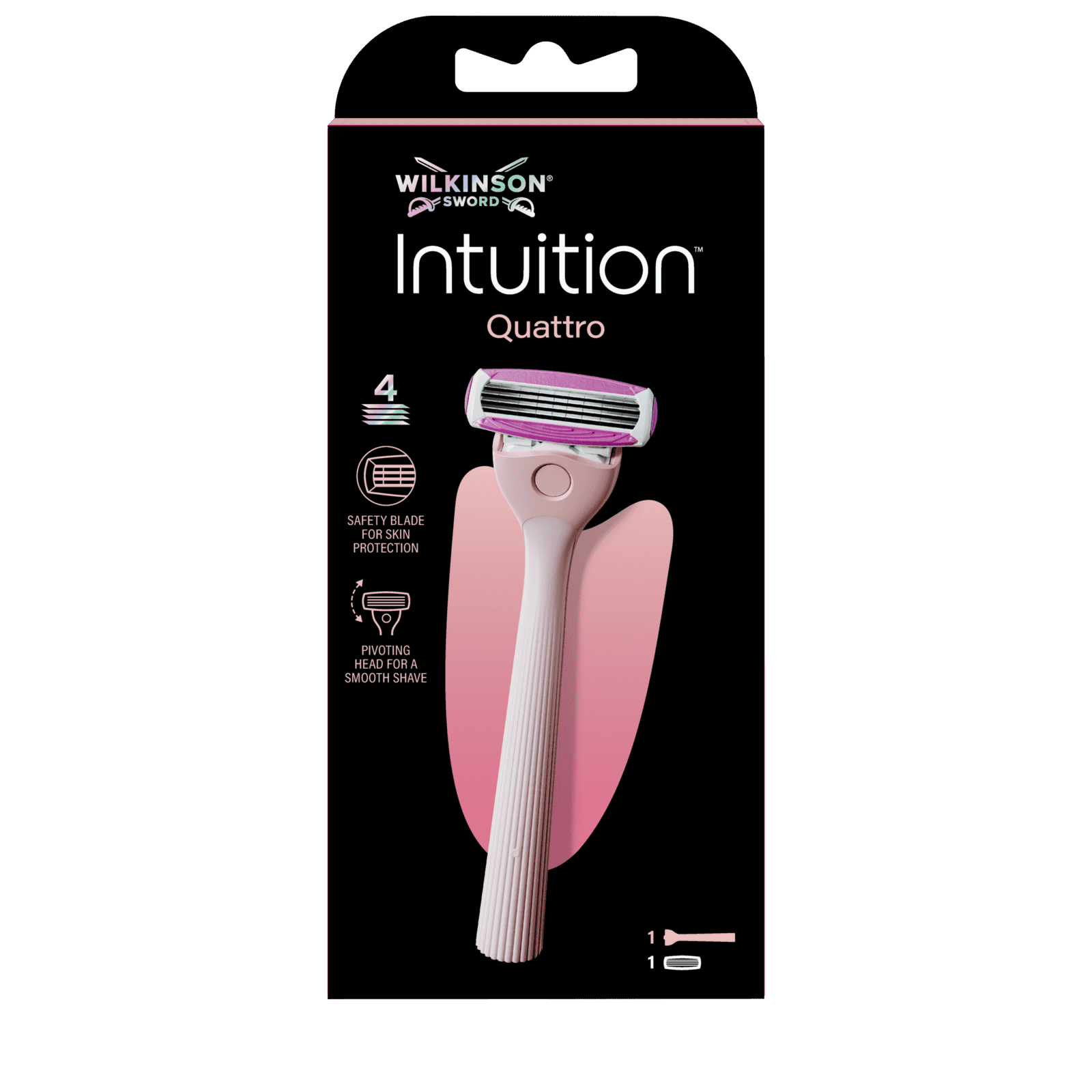 WILKINSON SWORD Intuition Quattro Holicí strojek + náhradní hlavice