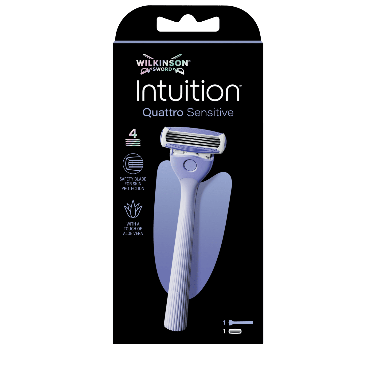 WILKINSON SWORD Intuition Quattro Sensitive Holicí strojek + náhradní hlavice