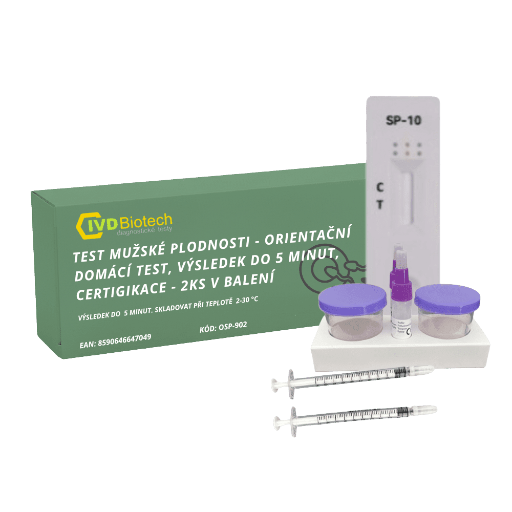 ALLTEST Test mužské plodnosti - orientační domácí test, výsledek do 5 minut, certifikace 2 ks