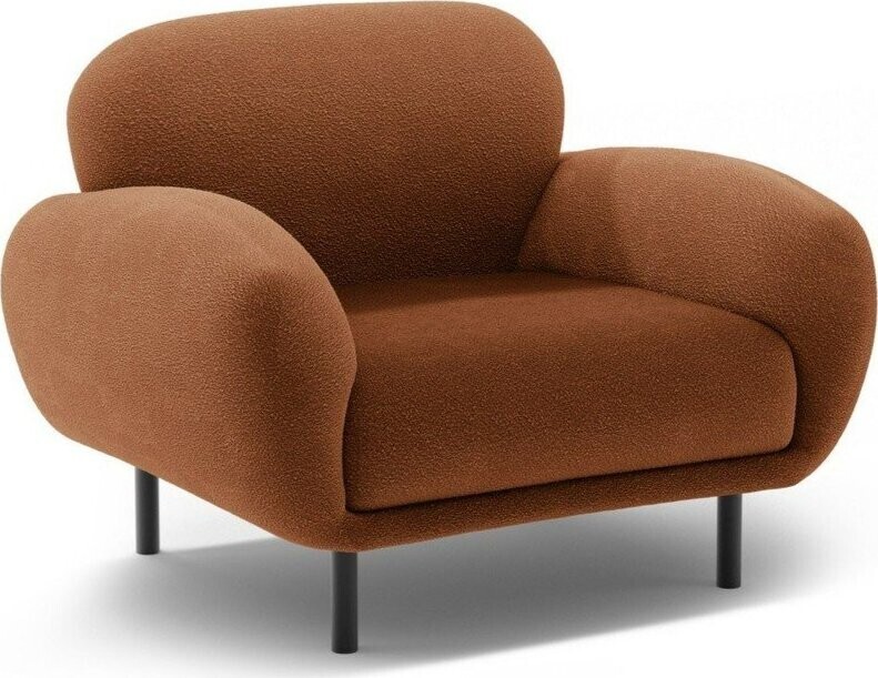 Křeslo z textilie bouclé v terakotové barvě Poppy - II. jakost – Micadoni