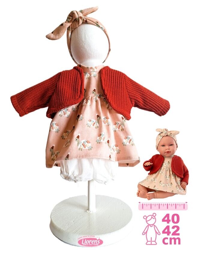 Llorens M740-015 Obleček pro panenku miminko NEW BORN velikosti 40-42 cm