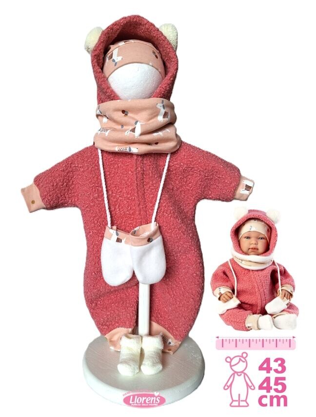 Llorens M844-001 Obleček pro panenku miminko NEW BORN velikosti 43-45 cm