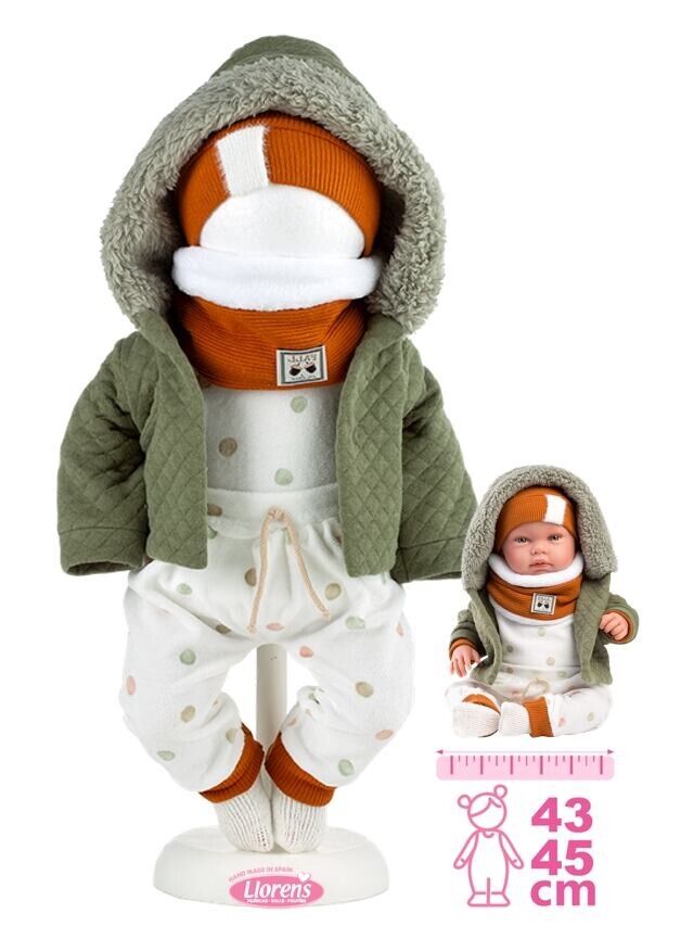 Llorens M844-65 Obleček pro panenku miminko NEW BORN velikosti 43-45cm
